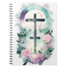 Cuaderno cross tattoo flower 32