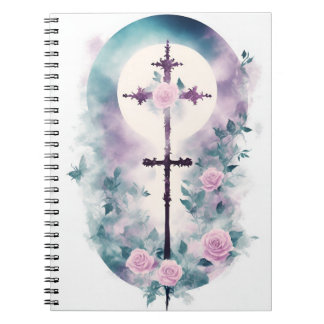 Cuaderno cross tattoo flower 33
