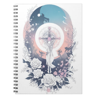 Cuaderno cross tattoo flower 35