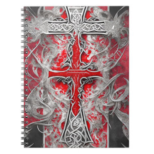 Cuaderno cross tattoo flower 37