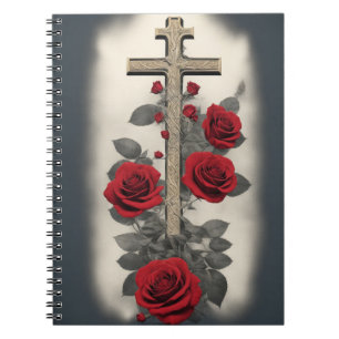 Cuaderno cross tattoo flower 5