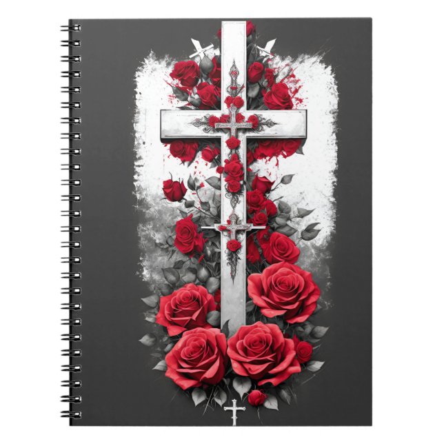 Cuaderno cross tattoo flower 6 (Frente)