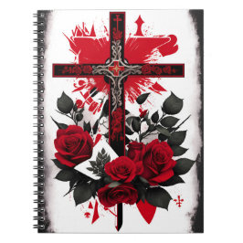 Cuaderno cross tattoo flower 7