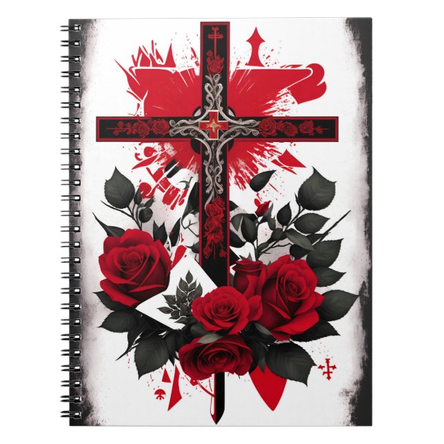 Cuaderno cross tattoo flower 7 (Frente)