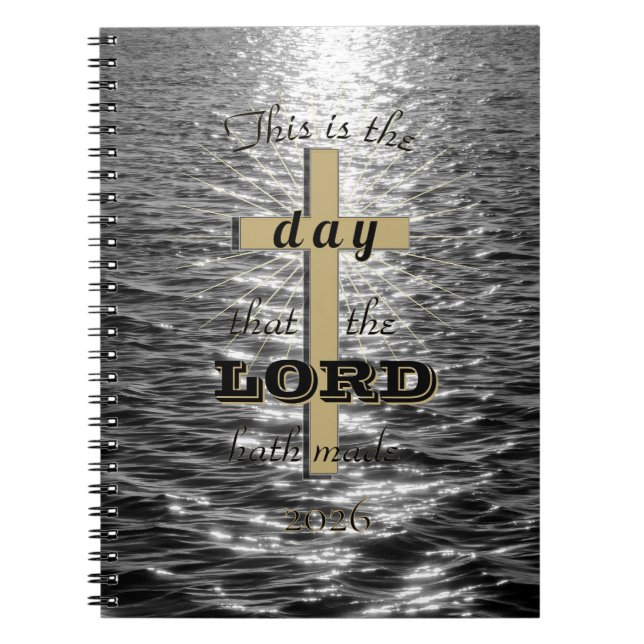 Cuaderno Cross This day the Lord hath made spiral notebook (Frente)