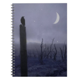 Cuaderno Crow En Una Distopía Morada