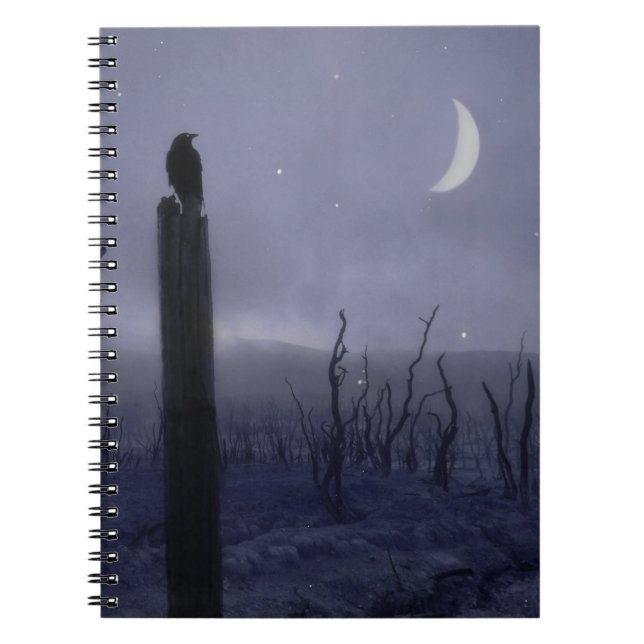 Cuaderno Crow En Una Distopía Morada (Frente)