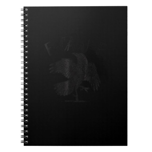 Cuaderno Crow, F-Caw-F Funny Bird Aesthetic Casual (Frente)