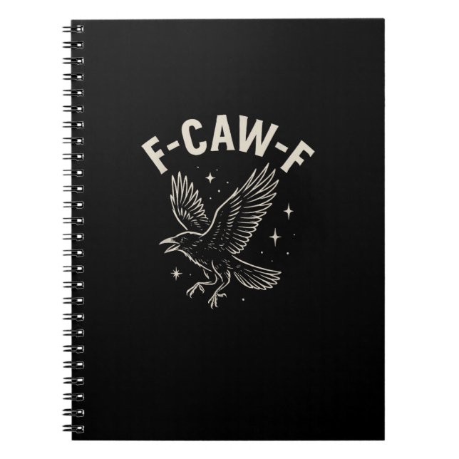 Cuaderno Crow F-Caw-F Funny Bird Moon Gothic Adult Humor Cr (Frente)