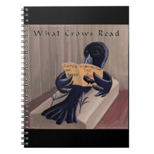 Cuaderno Crow Leyendo La Graciosa Raven