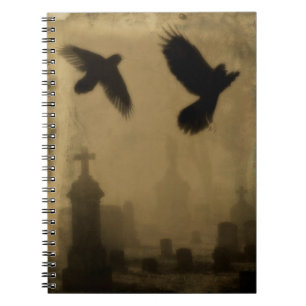 Cuaderno Crows En Una Luz Oscura Gótica