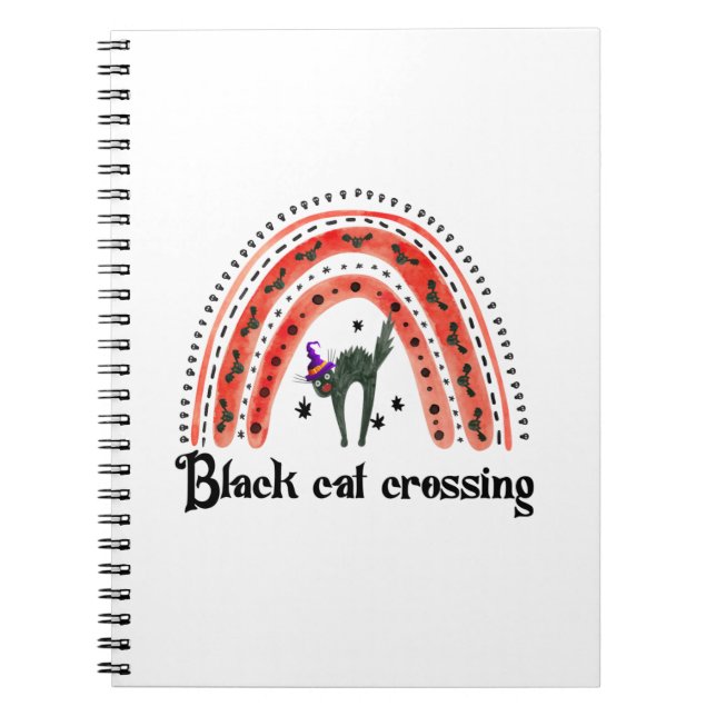 Cuaderno Cruce de gatos de Halloween (Frente)