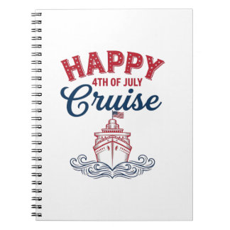 Cuaderno Crucero Feliz 4 de Julio Diseño Patriótico de Barc