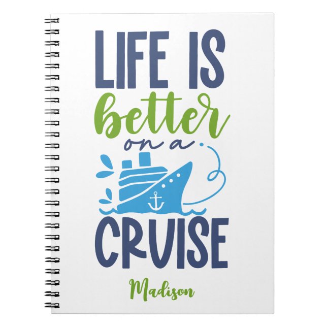 Cuaderno Cruceros de nombres personalizados (Frente)