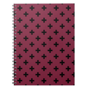 Cuaderno Cruces de polka negra sobre morera