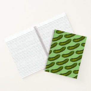 Cuaderno Crunchy Green Kosher Dill Pickle Foodie Print