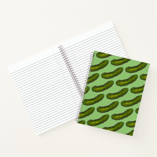Cuaderno Crunchy Green Kosher Dill Pickle Foodie Print (Interior)