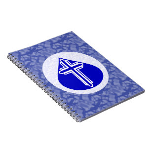 Cuaderno Cruz blanca en lágrima azul