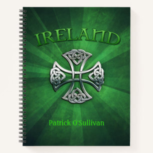 Cuaderno Cruz celta de Irlanda personalizada