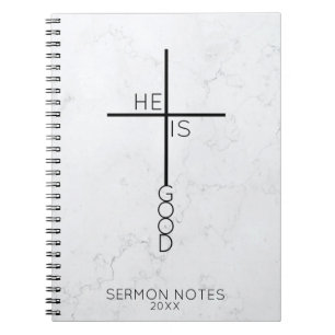 Cuaderno Cruz Cristiana Abstracta Personalizada de Mármol