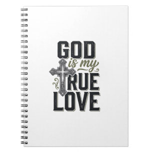 Cuaderno Cruz Cristiana Dios Es Mi Verdadero Amor Vector
