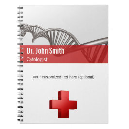 Cuaderno Cruz de cadena de ADN de ciencia médica profesiona