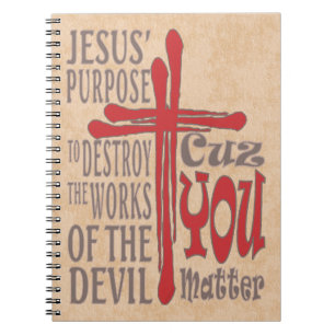Cuaderno Cruz de Cristo: Cae la Sangre Roja porque tú impor