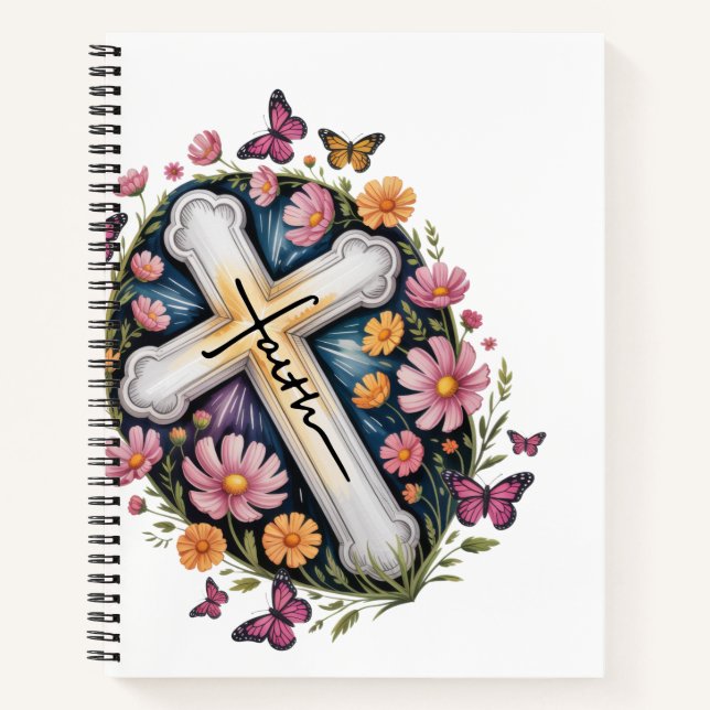 Cuaderno Cruz de Fe Floral  (Anverso)