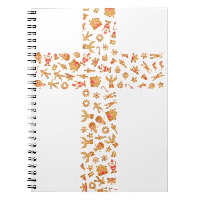 Cuaderno Cruz de Gingerbread para navidades (Frente)