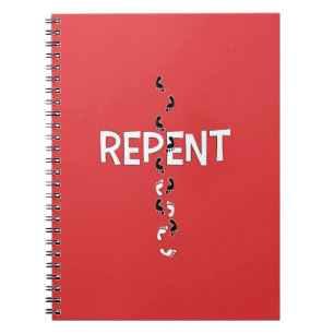 Cuaderno Cruz de huellas de arrepentimiento