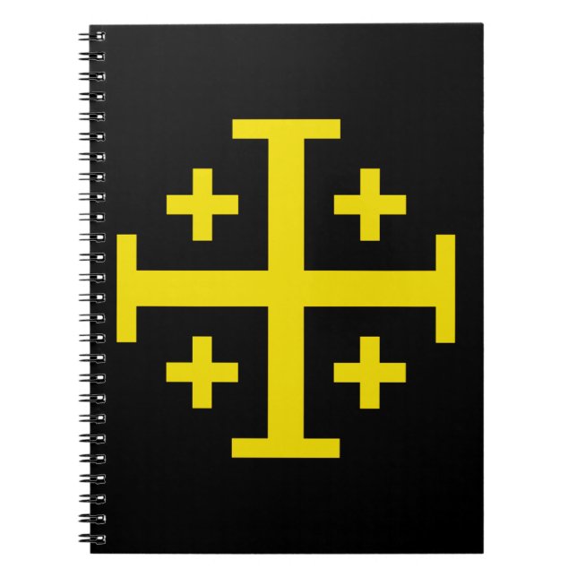 Cuaderno Cruz de Jerusalén Cruz quíntuple de Cristo (Frente)
