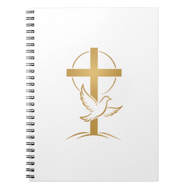 Cuaderno Cruz de la Fe Ortodoxa y Paloma (Frente)