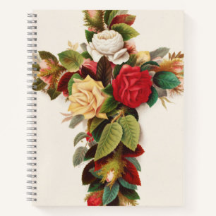 Cuaderno Cruz de rosas, ilustración de la era victoriana