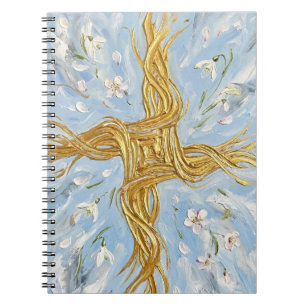 Cuaderno Cruz de Santa Brígida Narcisos Dorados Arte de Imb