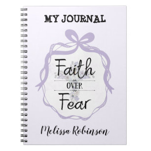 Cuaderno Cruz floral con cita cristiana