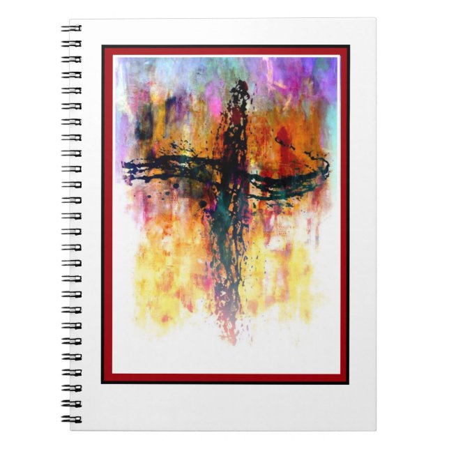 Cuaderno cruz grunge impresionista (Frente)