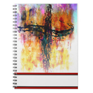 Cuaderno cruz impresionista grunge