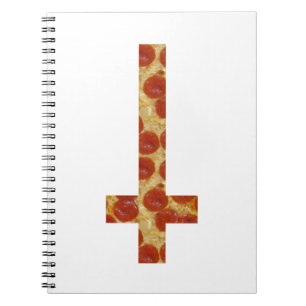 Cuaderno cruz invertida de pizza