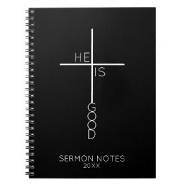 Cuaderno Cruz minimalista cristiano abstracto personalizado