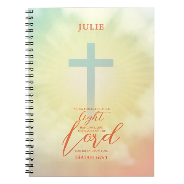 Cuaderno Cruz Ombre Escritura Personalizada (Frente)