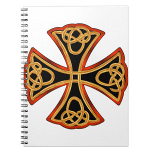 Cuaderno cruz ornamental con trenzas
