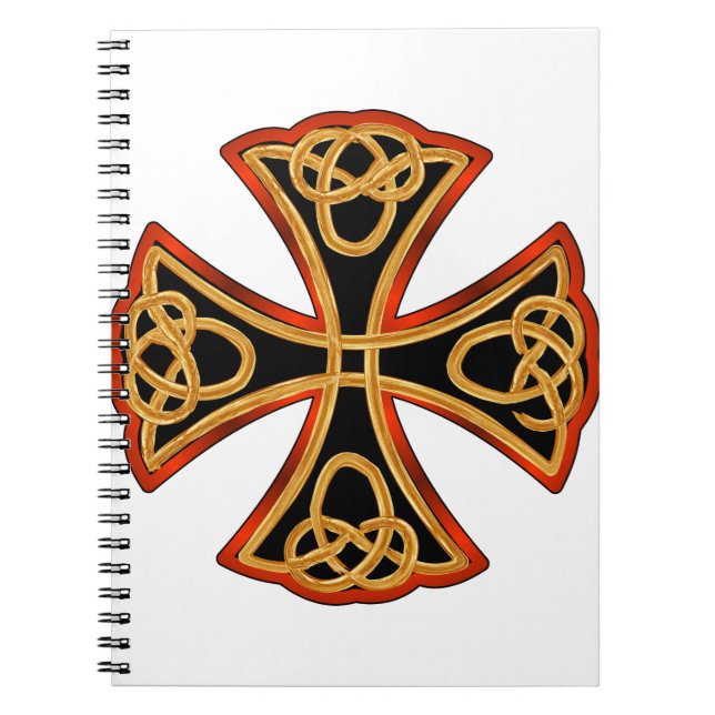 Cuaderno cruz ornamental con trenzas (Frente)