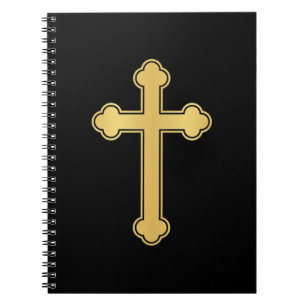 Cuaderno Cruz ortodoxa de oro elegante