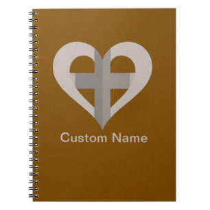 Cuaderno Cruz personalizado Y Corazón