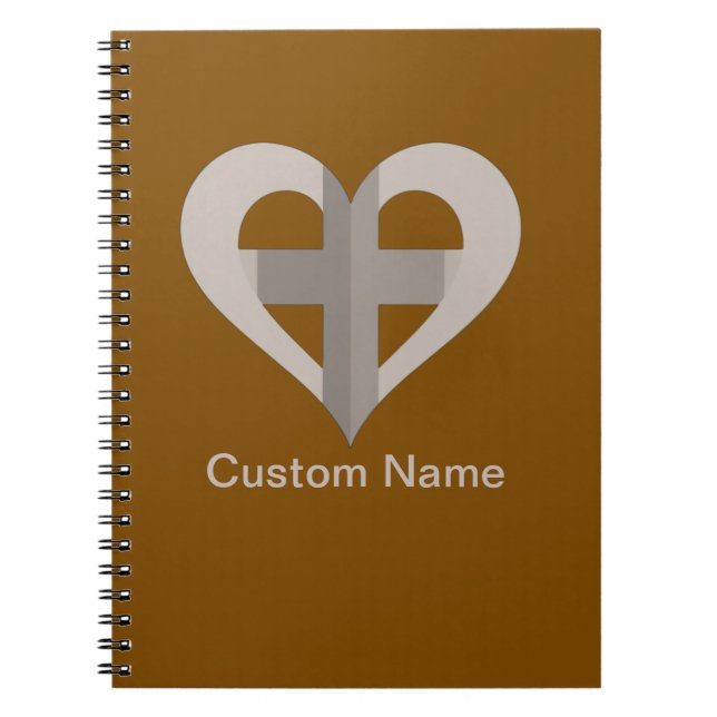 Cuaderno Cruz personalizado Y Corazón (Frente)