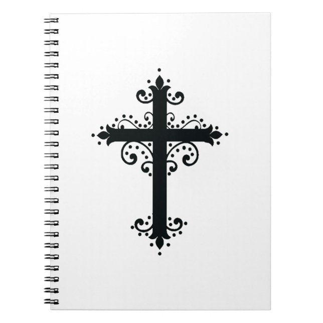 Cuaderno Cruz religiosa con un adorno (Frente)