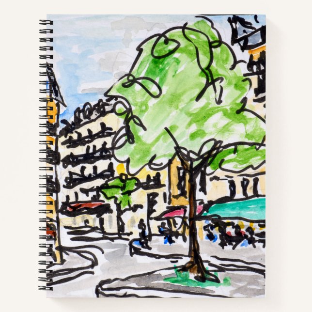 Cuaderno Cruzamiento del Odeón, París, Francia (Anverso)