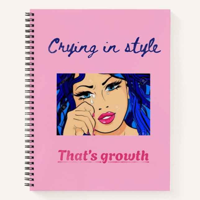 Cuaderno Crying in Style Notebook – Aesthetic Journal (Anverso)