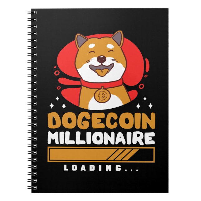 Cuaderno Crypto DogeCoin Millonario Cargando (Frente)