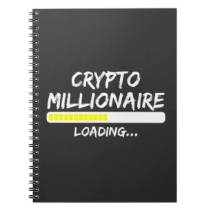 Cuaderno Crypto Millionaire Cargando Bitcoin